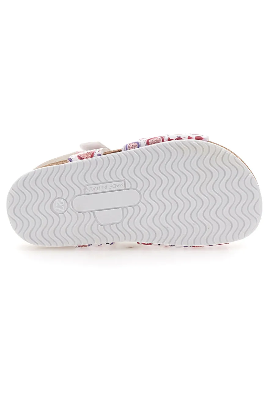 Sandali bianchi con stampa cuori Pittarello Bio 257A745SR