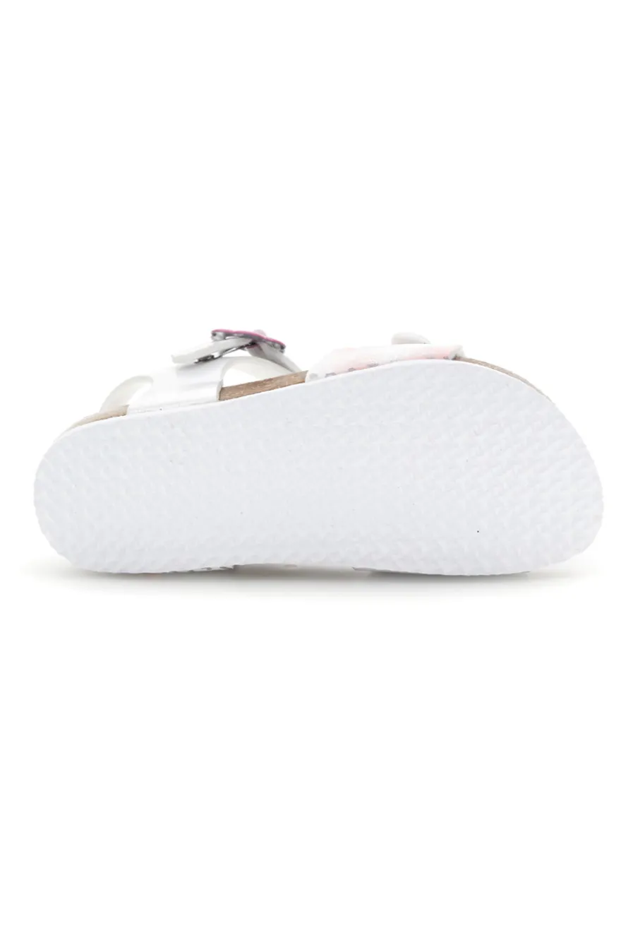 Sandali Bianchi con Stampa Animalier Pitt kids 14610