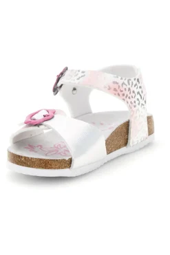 Sandali Bianchi con Stampa Animalier Pitt kids 14610