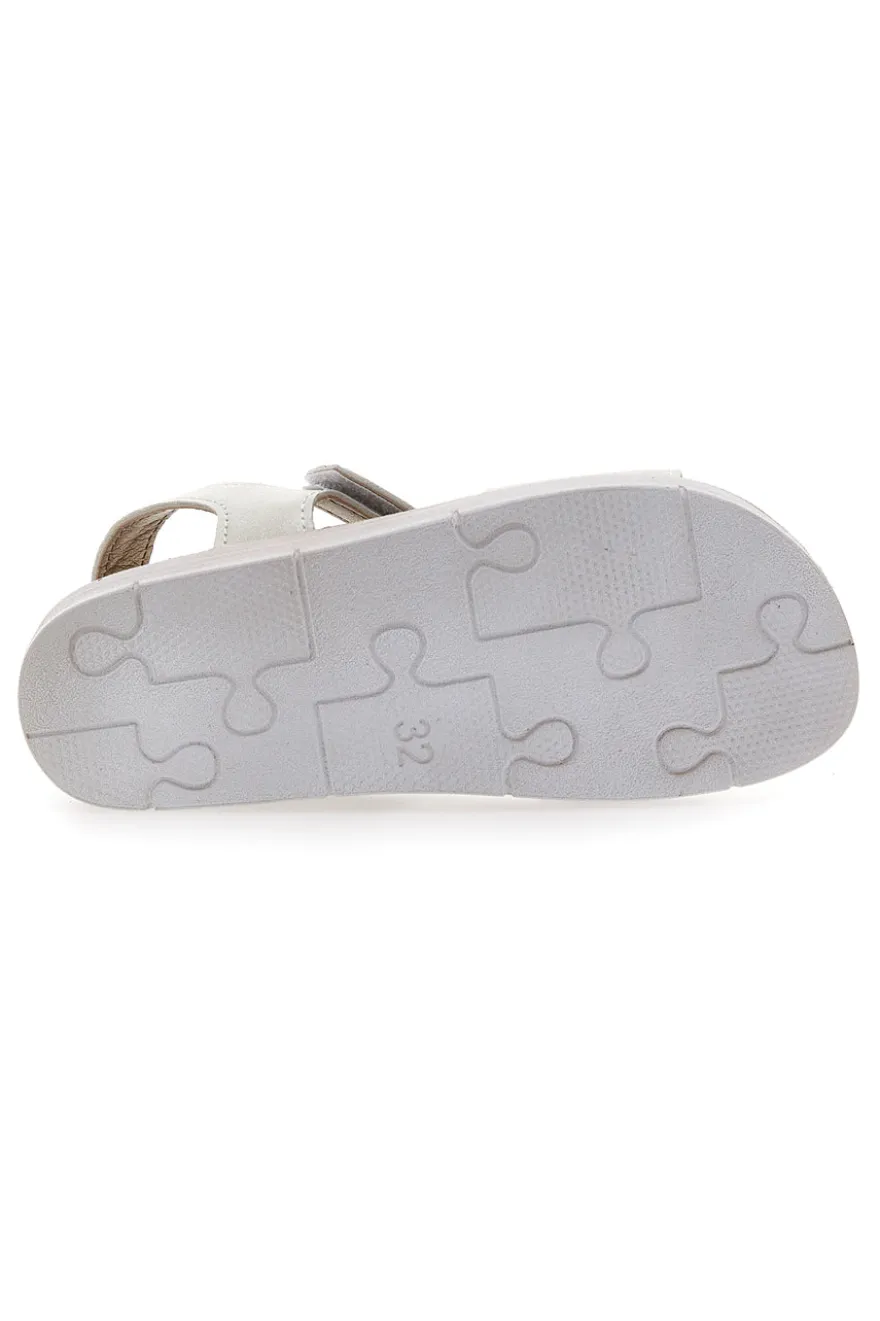 Sandali Bianchi Con Strappo In Velcro Inblu 26 Cj