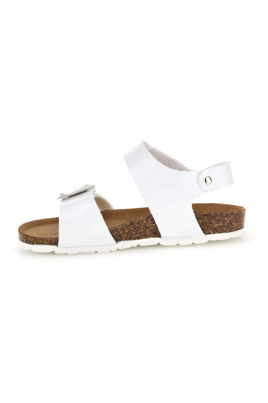 Sandali bianchi con strappi e applicazione Pitt kids 45266TWV