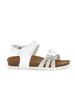 Sandali bianchi con strappi e applicazione Pitt kids 45266TWV