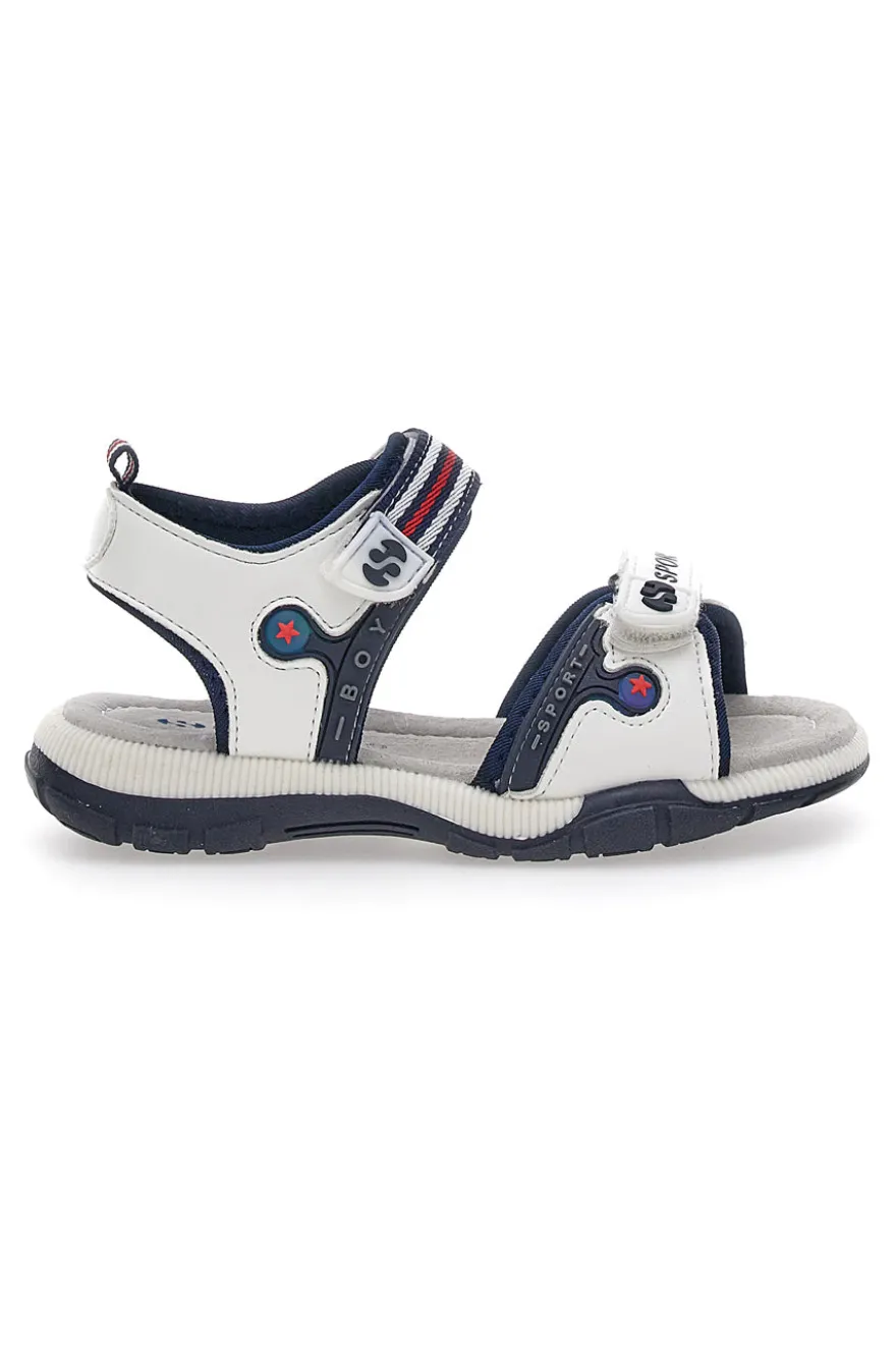Sandali Bianchi Con Strappi in Velcro Superga 63278