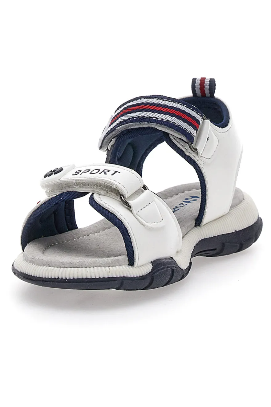 Sandali Bianchi Con Strappi in Velcro Superga 63278