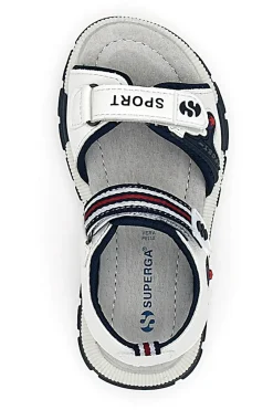 Sandali Bianchi Con Strappi in Velcro Superga 63278