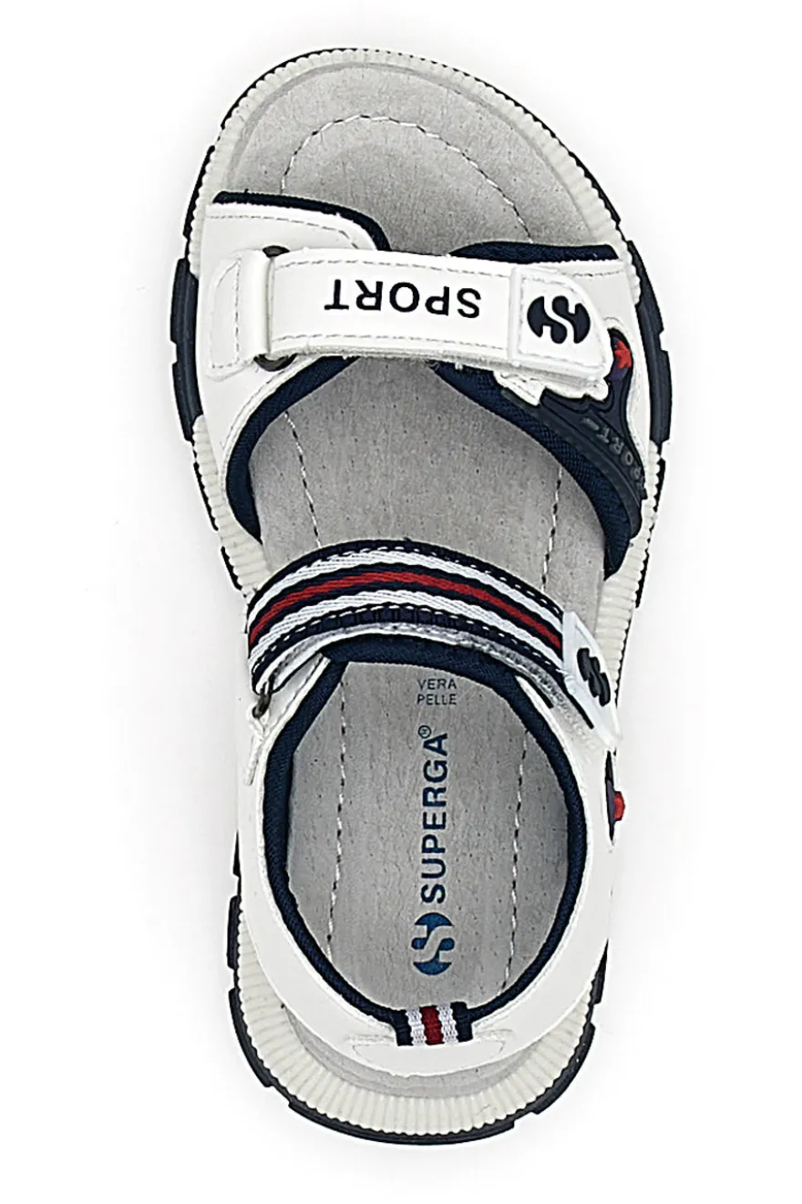Sandali Bianchi Con Strappi in Velcro Superga 63278