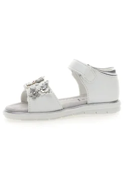 Sandali Bianchi Con Strappo in Velcro Grazie 200C355