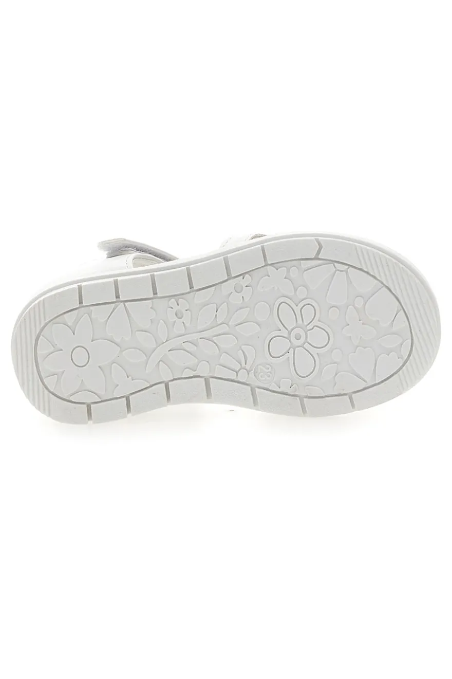 Sandali Bianchi Con Strappo in Velcro Grazie 200C355
