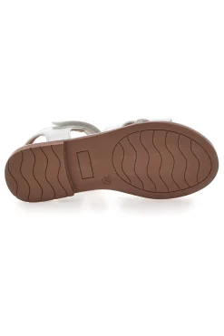 Sandali Bianchi Con Strappo in Velcro Grazie 15025