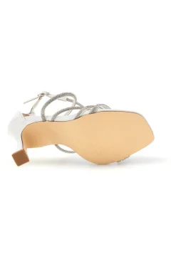 Sandali bianchi con strass First lady P692