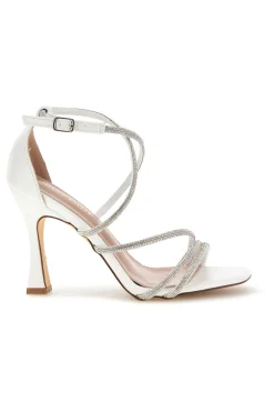 Sandali bianchi con strass First lady P692
