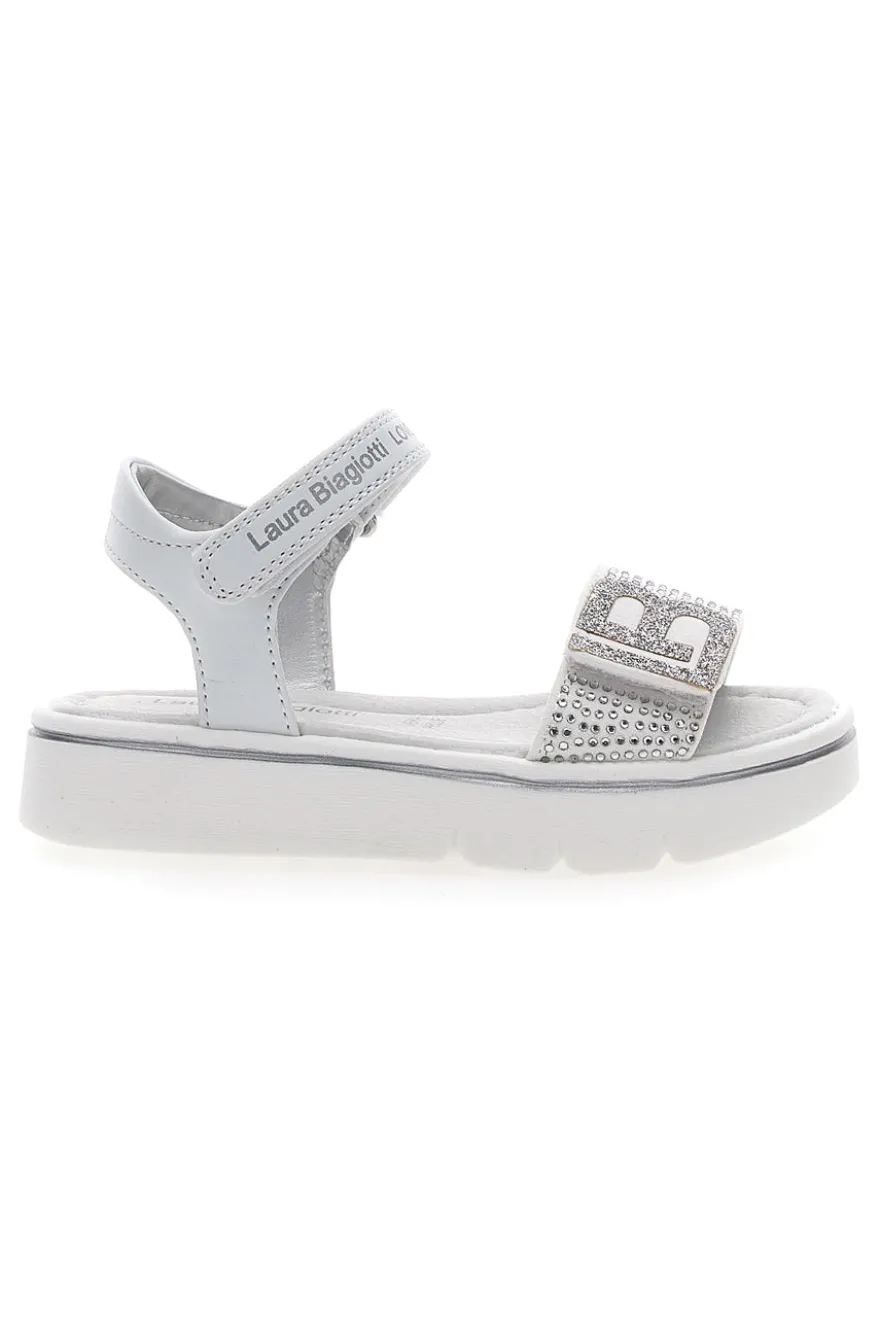 Sandali Bianchi con Strass Laura Biagiotti 9044
