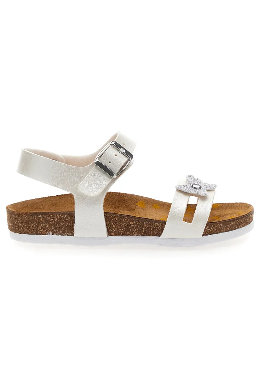 Sandali bianchi con strass Pittarello Bio 257A010SR