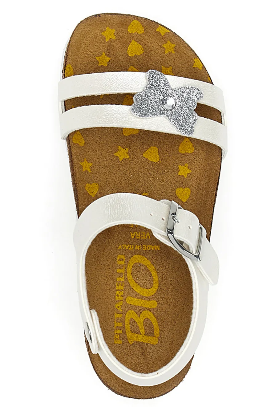 Sandali bianchi con strass Pittarello Bio 257A010SR