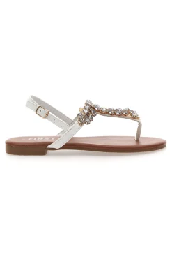 Sandali Bianchi con Strass The First Chic PRE3008