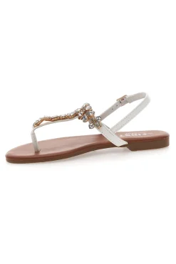Sandali Bianchi con Strass The First Chic PRE3008