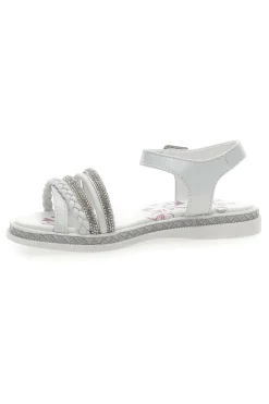 Sandali Bianchi con Strass Grazie Girl 14327
