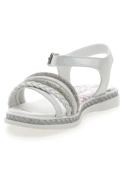 Sandali Bianchi con Strass Grazie Girl 14327