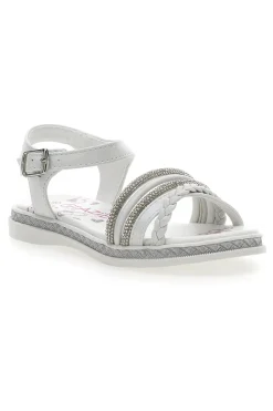 Sandali Bianchi con Strass Grazie Girl 14327