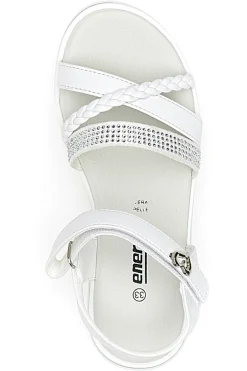 Sandali bianchi con strass e cuore ENERGY E532