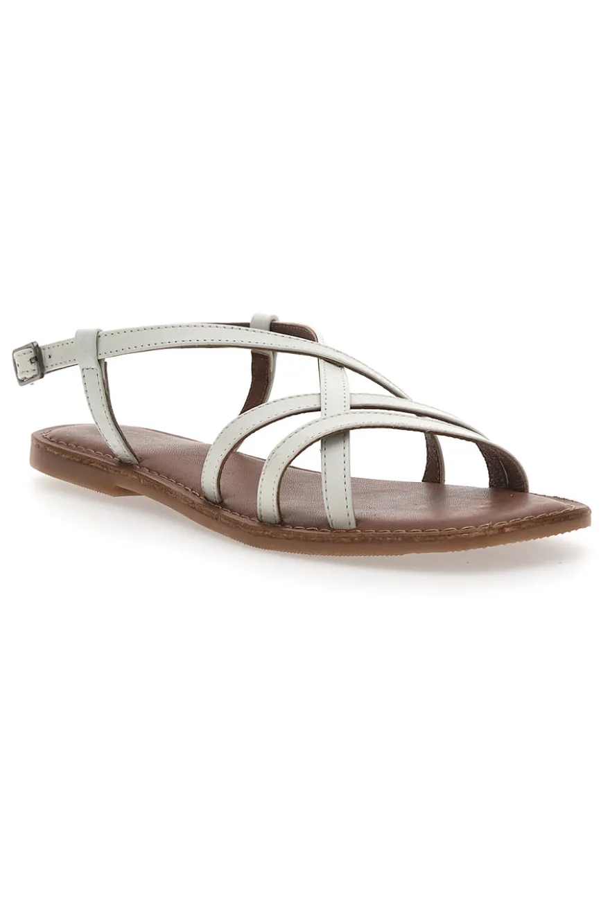 Sandali Bianchi con Tomaia Incrociata PITTARELLO SUN A99361102