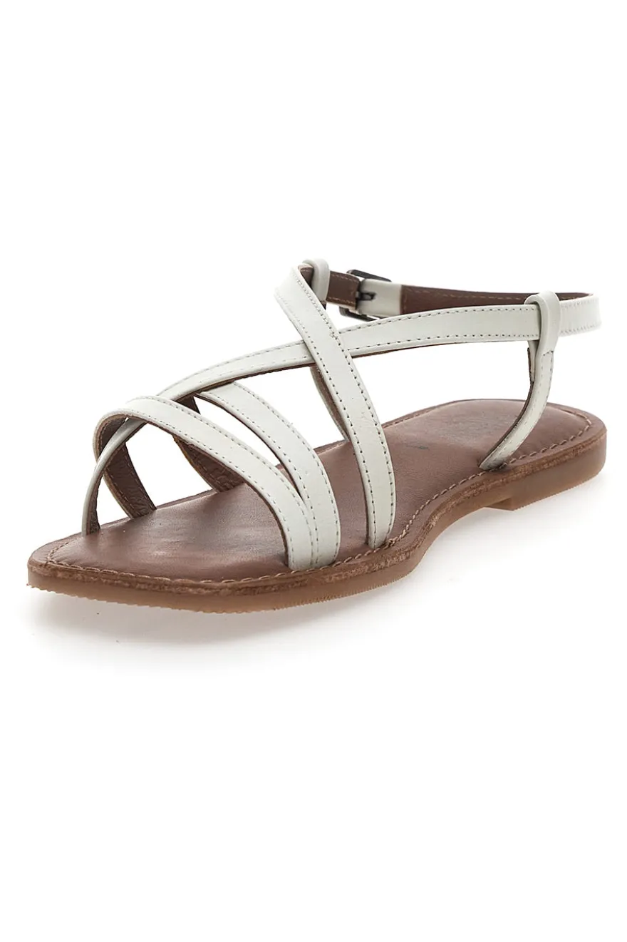 Sandali Bianchi con Tomaia Incrociata PITTARELLO SUN A99361102