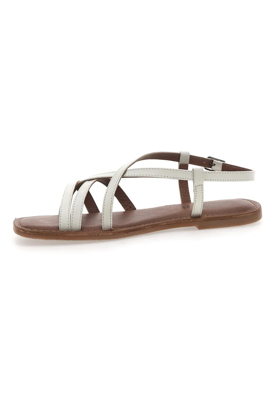 Sandali Bianchi con Tomaia Incrociata PITTARELLO SUN A99361102