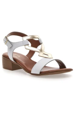Sandali Bianchi con Tomaia in Pelle Pittarello Look 244295