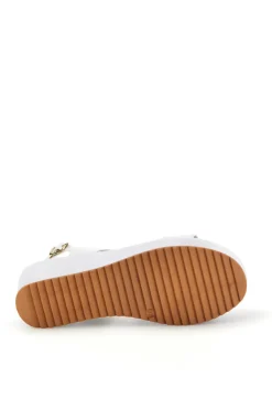 Sandali bianchi con zeppa e forme geometriche Plocadi 363033