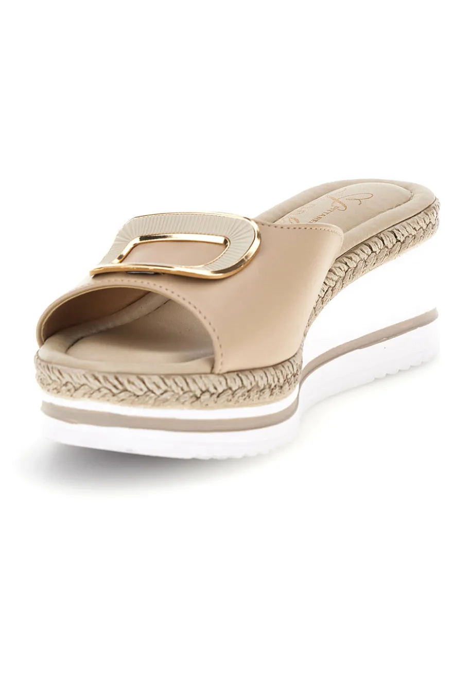 Sandali bianchi con zeppa platform e cinturino Pittarello look MK3313109