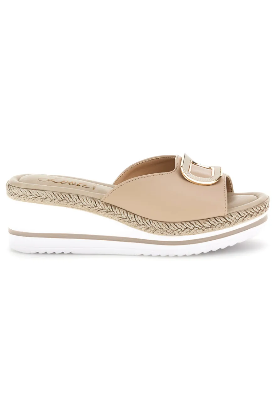 Sandali bianchi con zeppa platform e cinturino Pittarello look MK3313109