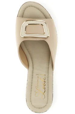 Sandali bianchi con zeppa platform e cinturino Pittarello look MK3313109