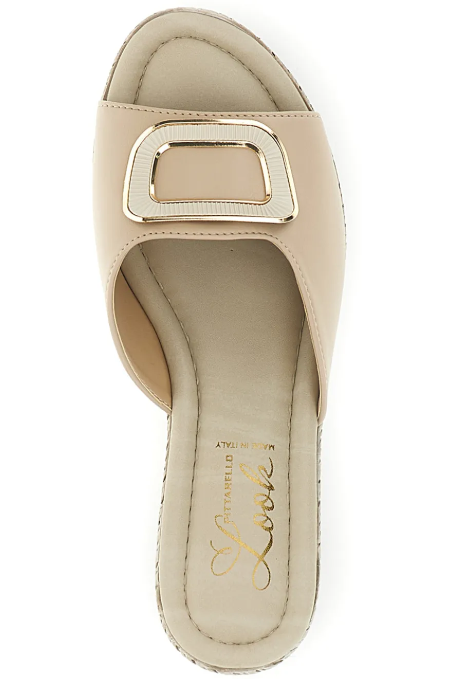 Sandali bianchi con zeppa platform e cinturino Pittarello look MK3313109