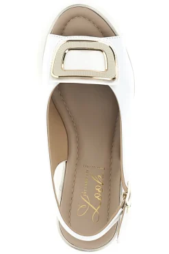Sandali Bianchi con zeppa e morsetto Pittarello look MK3908352