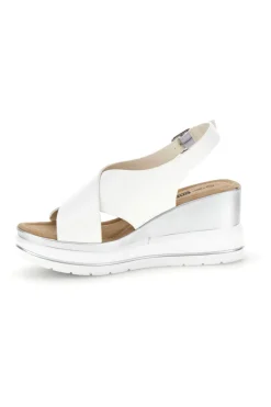 Sandali Bianchi con zeppa e fasce incrociate Energy E423