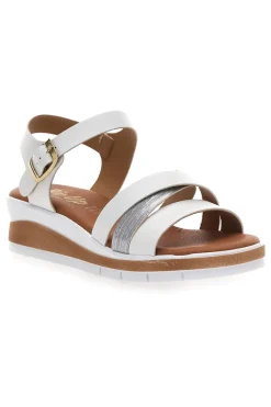 Sandali bianchi con zeppa Bio Up 401
