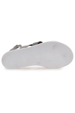 Sandali Bianchi e Argento Con Platform Plocadi 3004