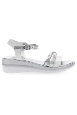 Sandali Bianchi e Argento con Platform Mio Tempo 2495
