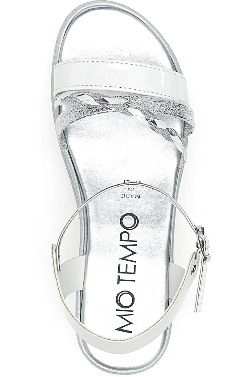 Sandali Bianchi e Argento con Platform Mio Tempo 2495
