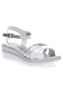 Sandali Bianchi e Argento con Platform Mio Tempo 2495