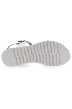 Sandali Bianchi e Argento con Cinturino Plocadi 005
