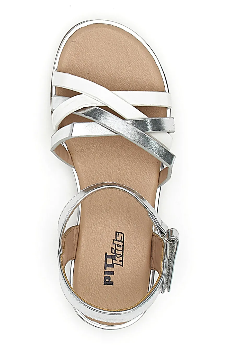Sandali Bianchi e Argento Pittarello Kids 392428