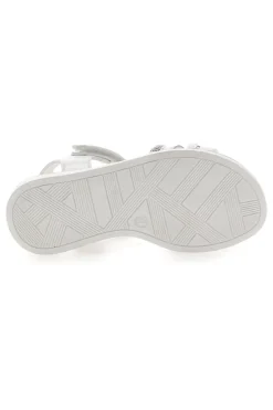 Sandali Bianchi e Argento con Velcro GRAZIE GIRL 14342