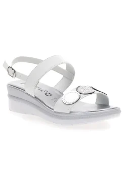 Sandali Bianchi e Argento con Platform Mio Tempo 2482