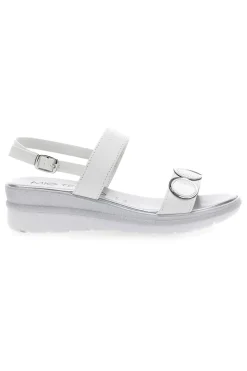 Sandali Bianchi e Argento con Platform Mio Tempo 2482