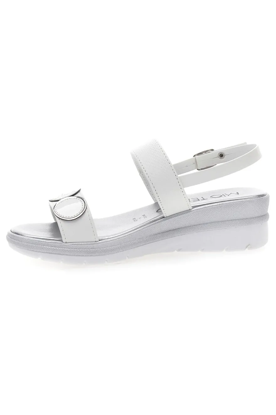 Sandali Bianchi e Argento con Platform Mio Tempo 2482