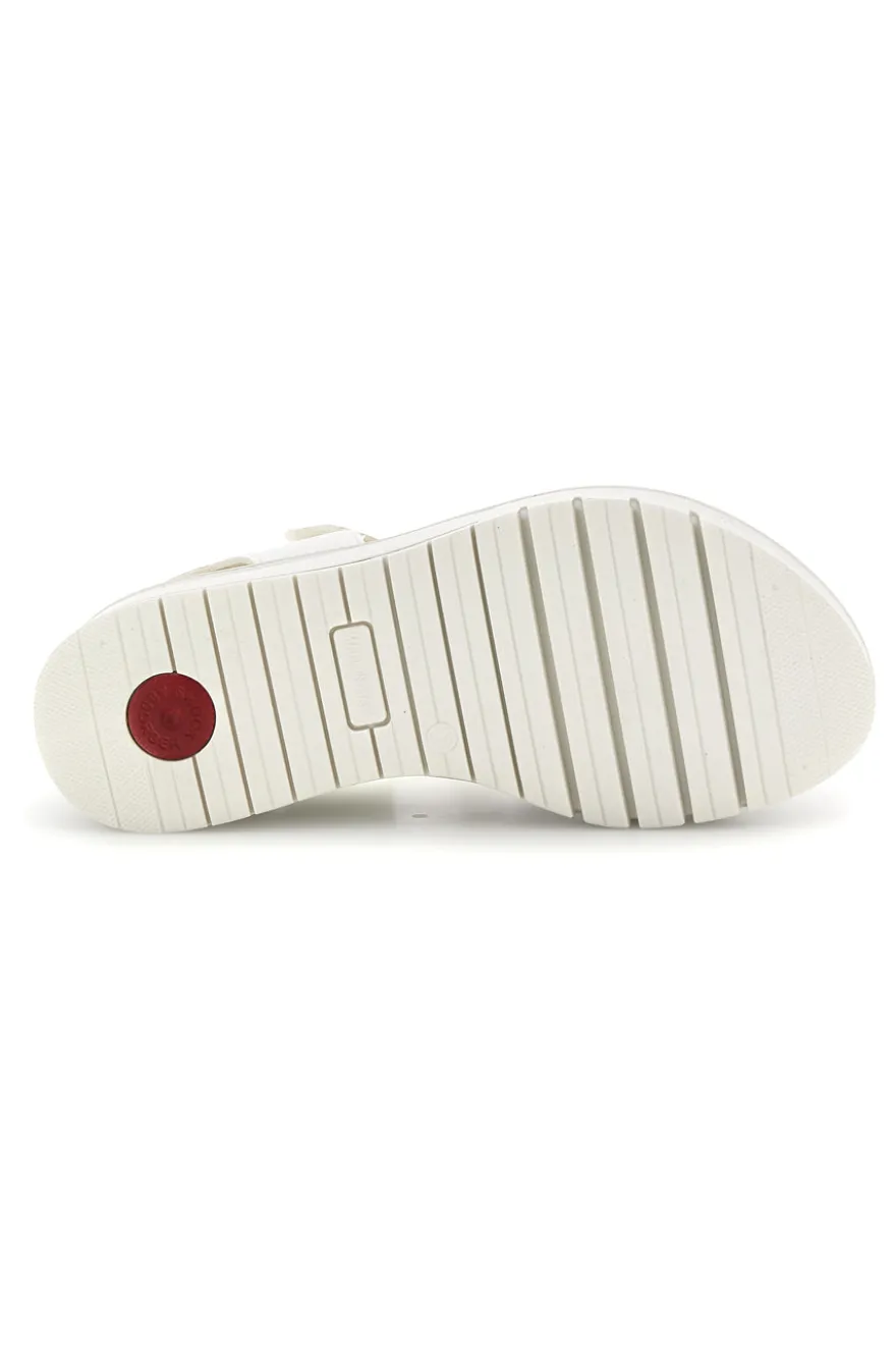 Sandali bianchi e beige con fasce incrociate Imac 1080700295526