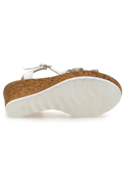 Sandali Bianchi e Fantasia Animalier con Zeppa PITTARELLO LOOK MK31241