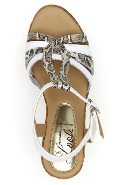 Sandali Bianchi e Fantasia Animalier con Zeppa PITTARELLO LOOK MK31241