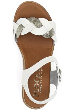 Sandali Bianchi e Platino Con Platform 4,5 cm Plocadi 3007
